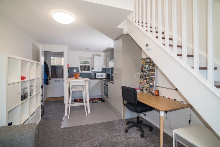 Downstairs living space at a flat in 26 Norham Gardens