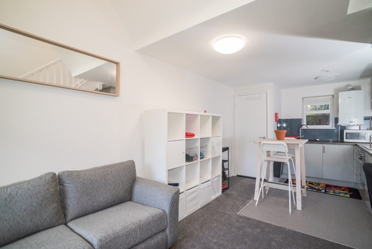 Downstairs living space at a flat in 26 Norham Gardens