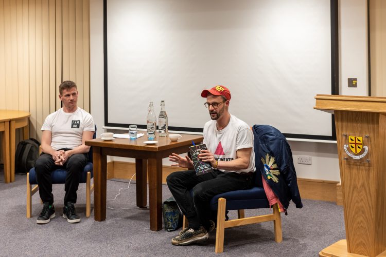 Dan Glass and Sergey Khazov-Cassia at LGBTQ In Conversation event at Teddy Hall