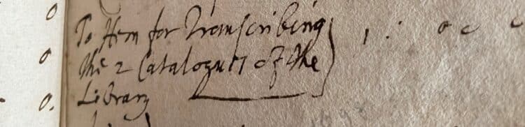 Payment to Hearne for the Catalogue