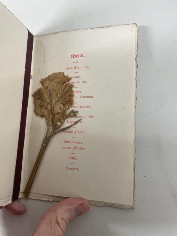 Dinner menu for the Teddy Bear Society (1920) Archives Soc 10/1]