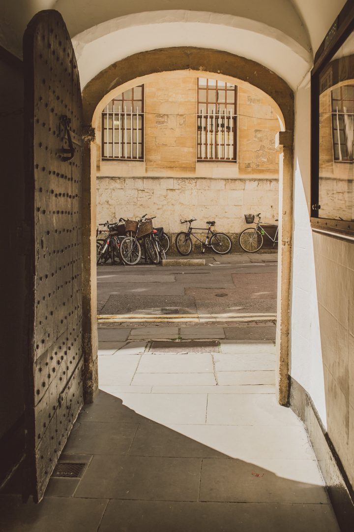 Looking towards Queen's Lane through the main doorway into St Edmund Hall