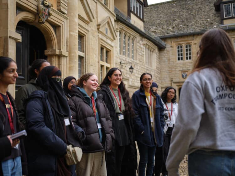 Students on a tour at Teddy hall