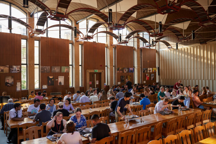 The dining Hall at lunch (Wolfson Hall)