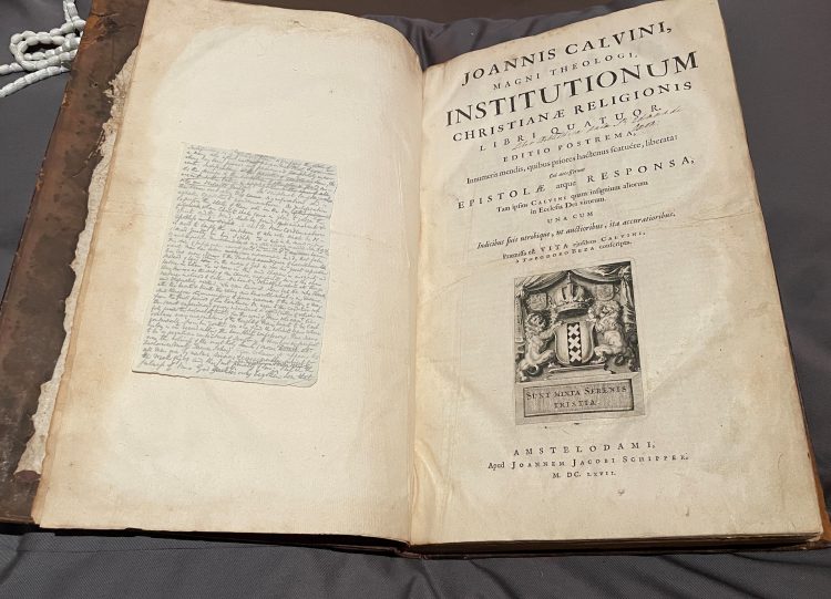 John Calvin, Institutio Christianae Religionis, Amsterdam, 1667, Shelfmark Fol. E 14