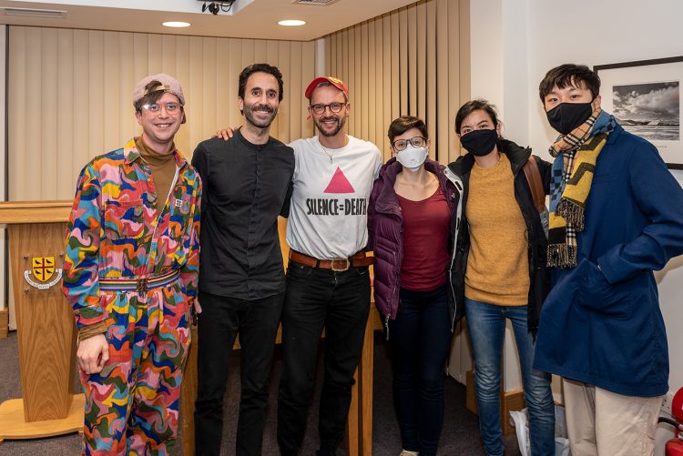 Dan Glass and Sergey with other audience members in a group photo