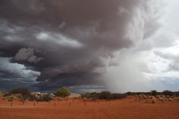 A convective storm tracking across the field site