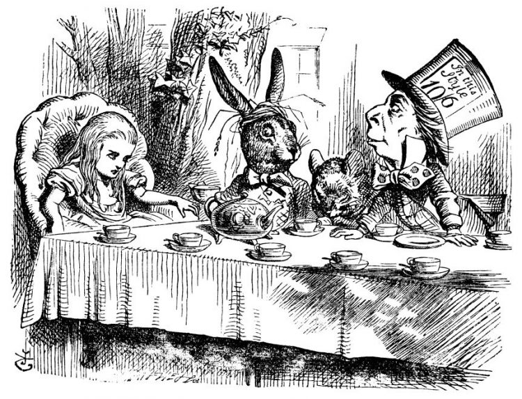 An illustration from 'Alice in Wonderland'