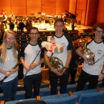 Anna, Simon, Brad and Leo on tour with Oxford University Wind Orchestra in the USA