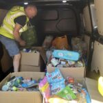 BOG OFF items being loaded into van