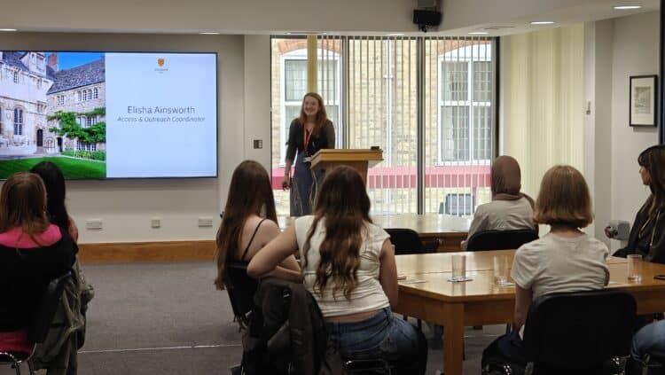 Access co-ordinator presenting at the Big Think Prizewinners day