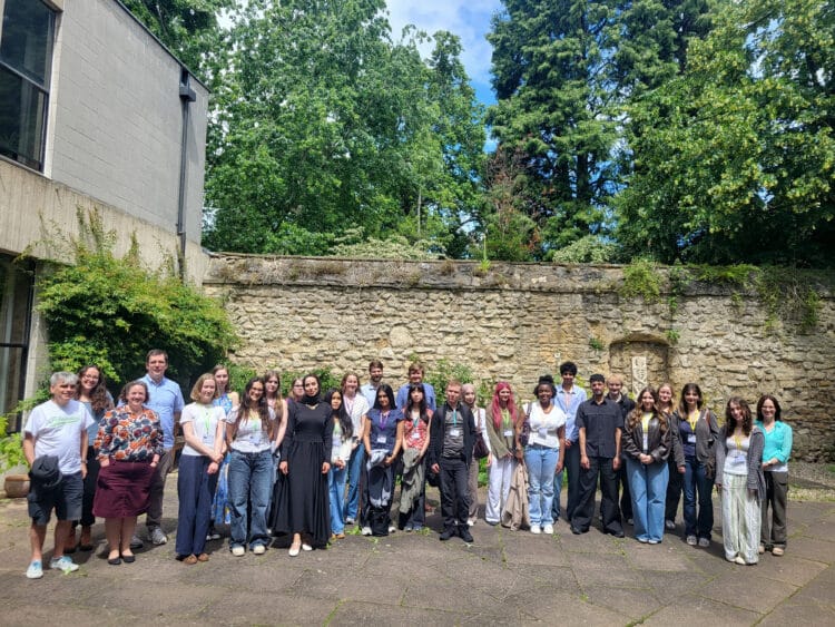 Group photo of the 2026 Prizewinners standing in the Rear Quad at St Edmund Hall.