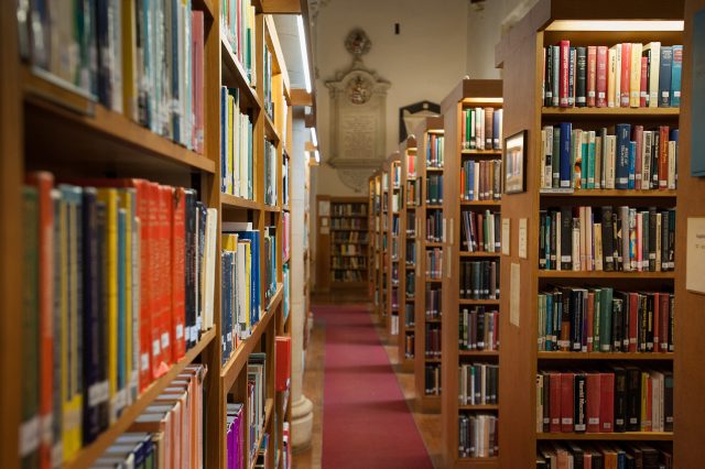 Books in the Teddy Hall library