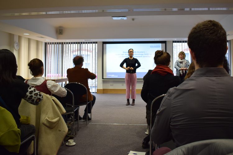 Centre for the Creative Brain - dance - Karen Wood and Rosamaria Cisneros Rosamaria Cisneros teaches the audience the beginnings of the Flamenco