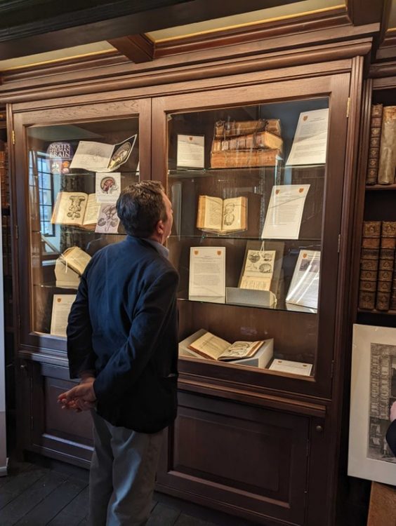 St Edmund Hall Old Library Exhibition o original 17th century neuroanatomy