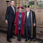 Suzanne & Robert Larson with Chancellor Chris Patten