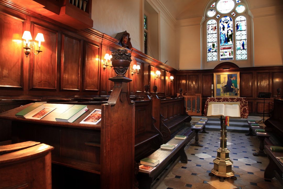 The interior of the College Chapel