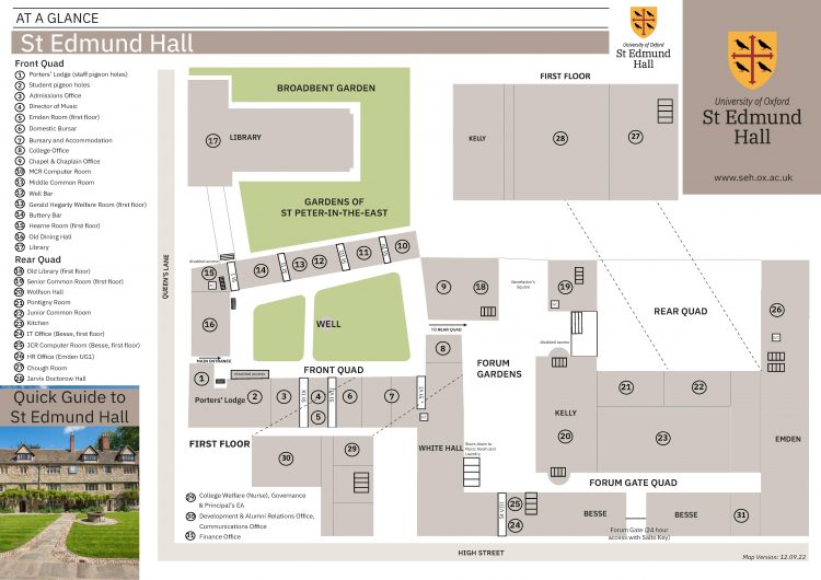 St Edmund Hall 2D map
