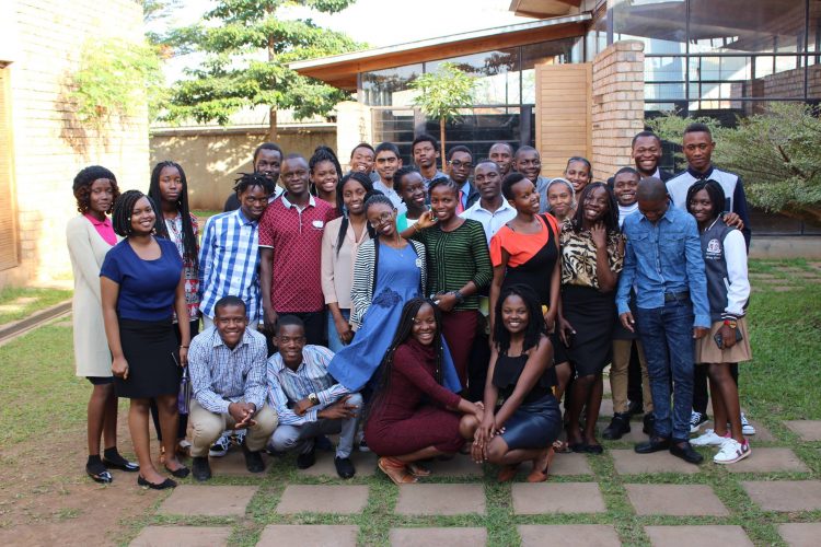 Students on the Ashinaga programme in Uganda