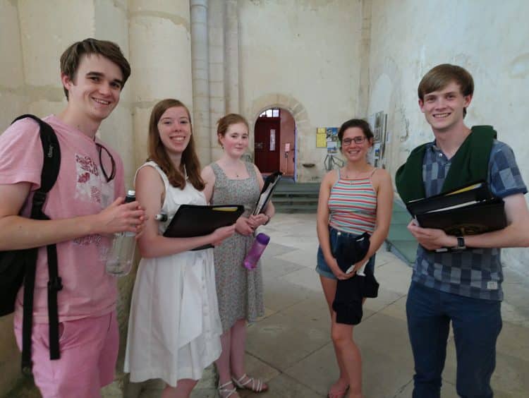 Members of the choir in Pontigny Abbey