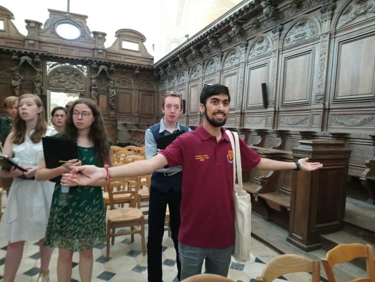 Members of the choir during their tour to France