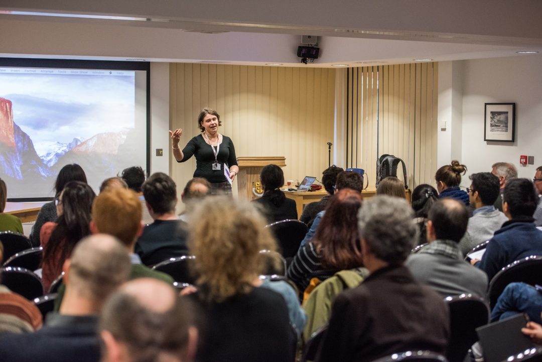 A lecture in the Doctorow Hall