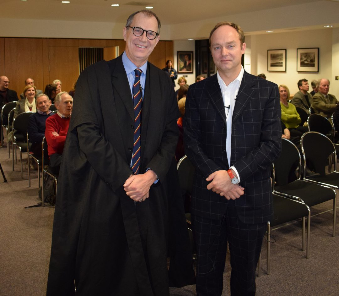 Professor Keith Gull with Professor Frank Trentmann, at the 2017 Emden Lecture