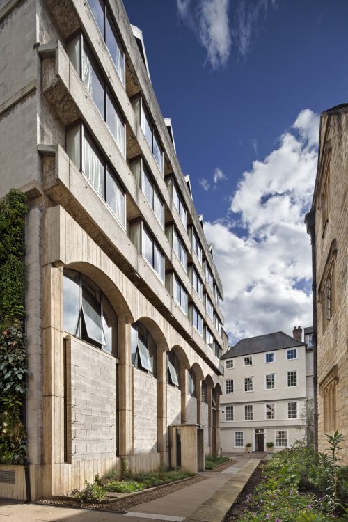 Photography by Dan Paton of the refurbished Besse Building at St. Edmunds Hall, University of Oxford by architects Original Field