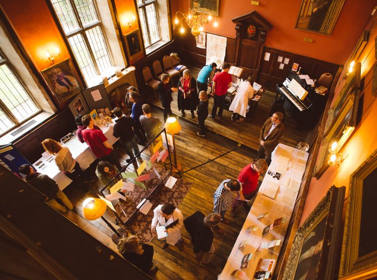 The Salon at the 2015 Research Expo, seen from above