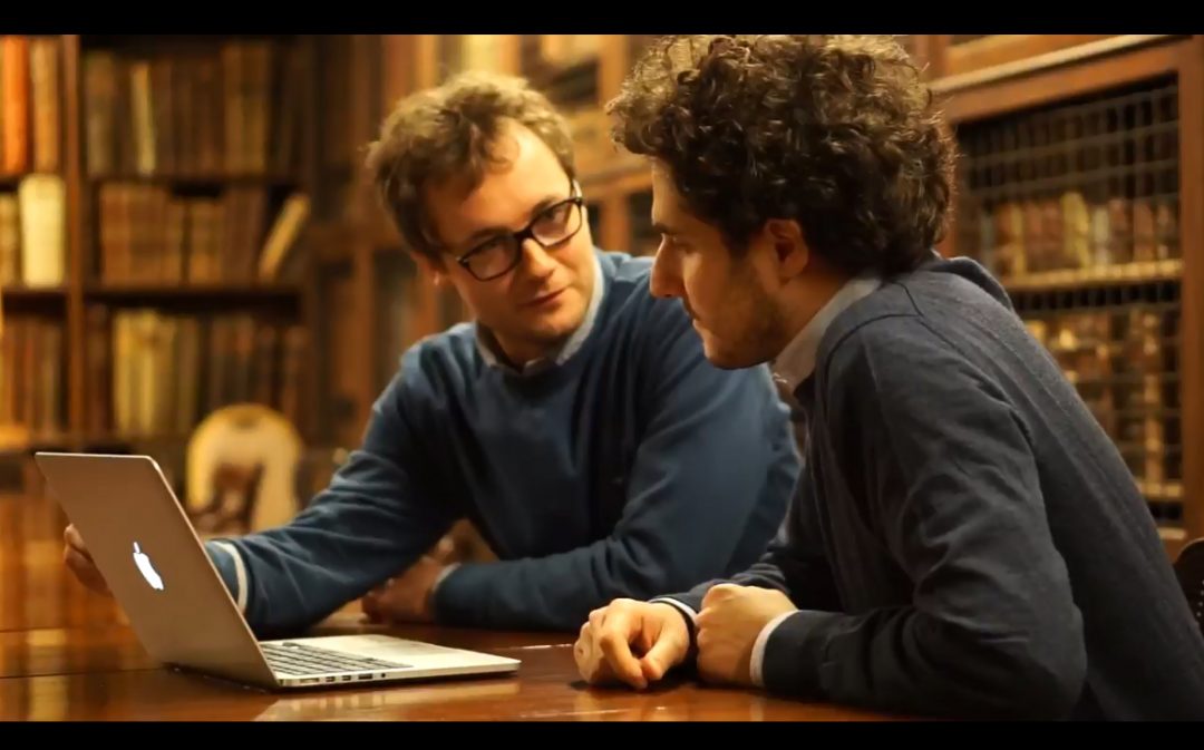 Goran Banjac and Bartolomeo Stellato in the Old Library