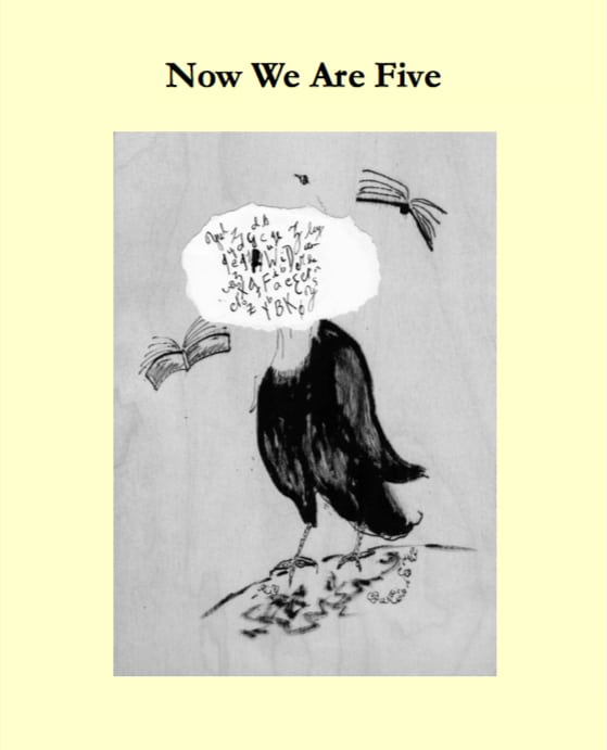 The cover of a Hall Writers' Forum fifth anniversary publication