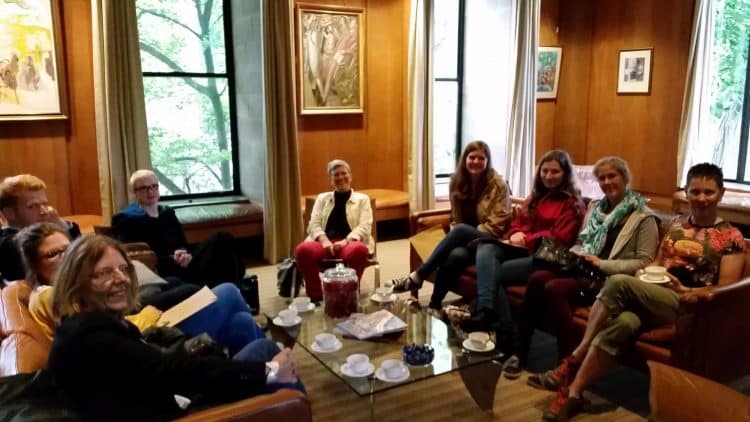 Oxford and Bonn medievalists in the Senior Common Room at St Edmund Hall