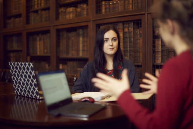 A History tutorial in the Old Library