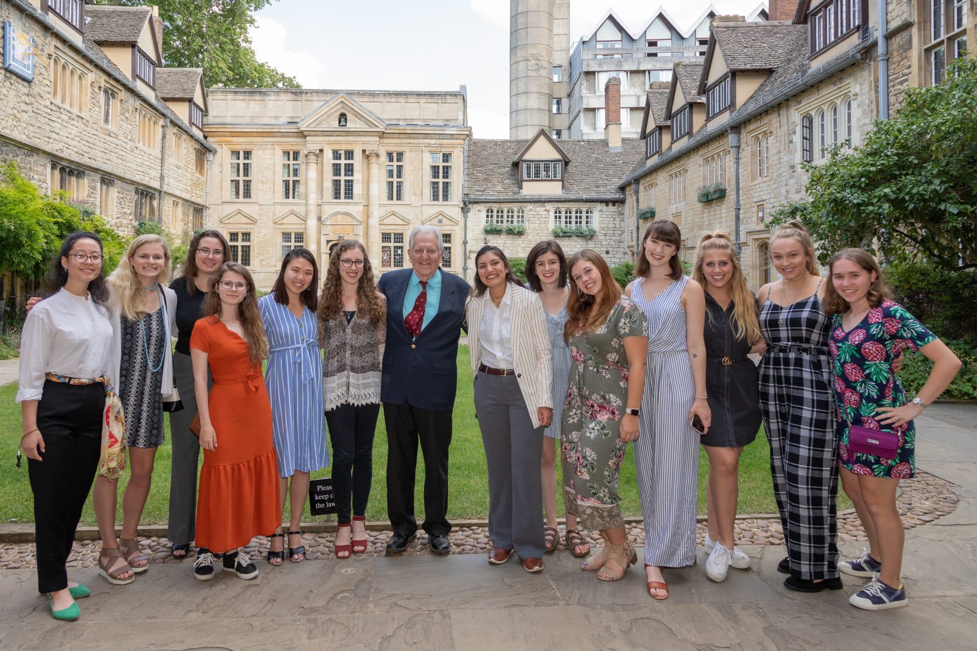 Prof. Chris Armitage and Students at St Edmund Hall