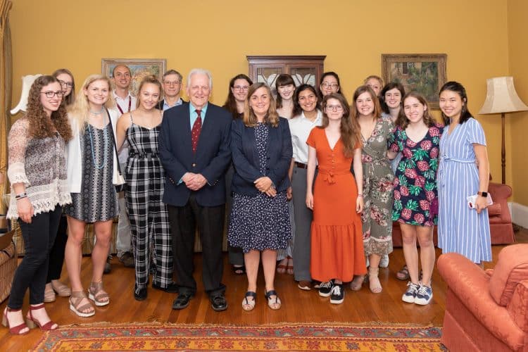 Principal, Prof. Armitage and Chapel Hill Students