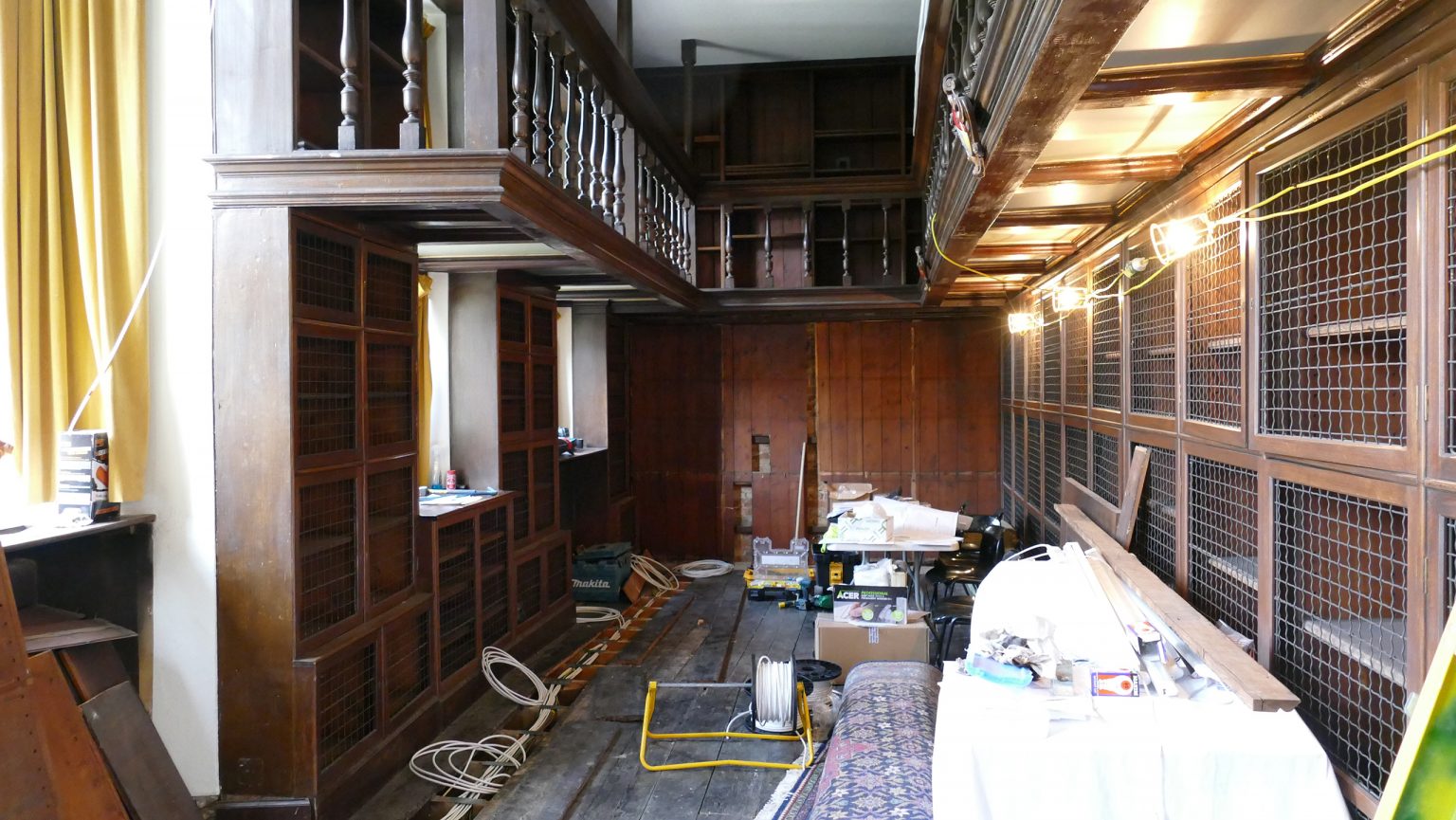 Inside the Old Library, once the books had been removed