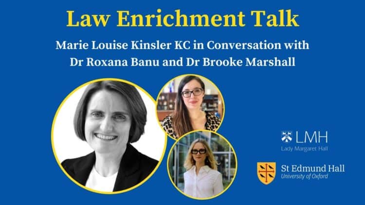 Law Enrichment Talk: Marie Louise Kinsler KC