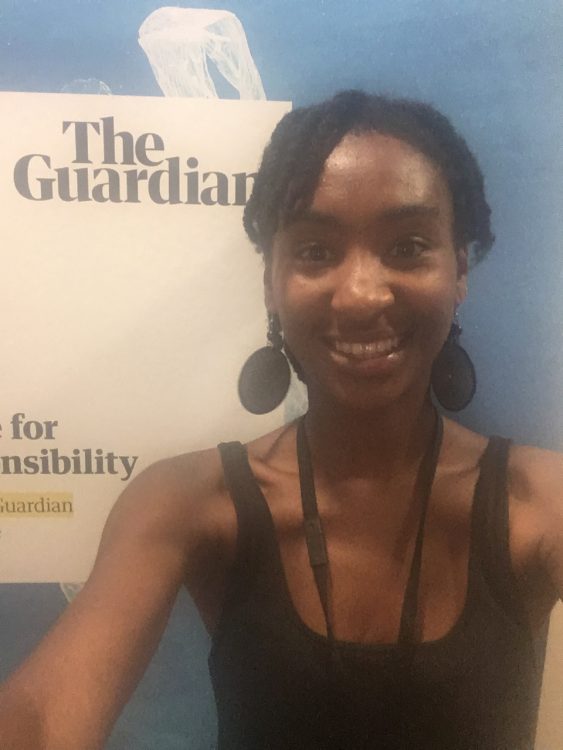 Layal at the Guardian offices