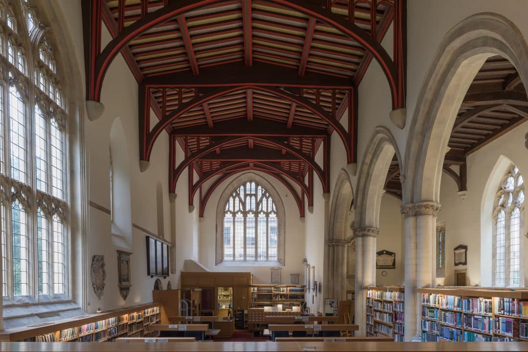 Inside the St Edmund Hall library