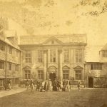 Vice-Principal Liddon with undergraduates in the Front Quad in1862
