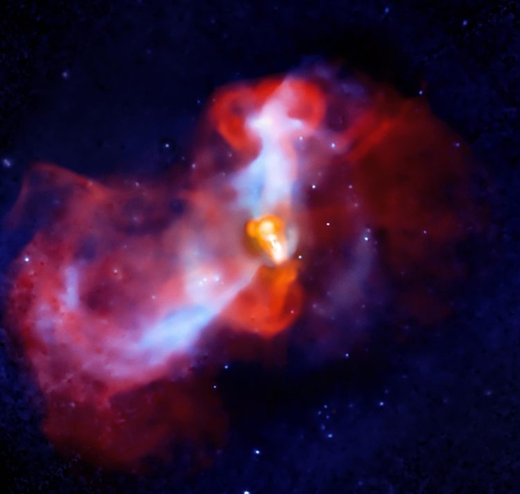 The eruption of a galactic “super-volcano”