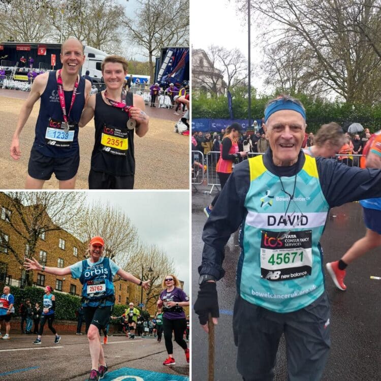 London Marathon runners from St Edmund Hall collage