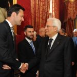 Mauro Pasta with the President of Italy, Sergio Mattarella, during the assembly of the Accademia dei Lincei