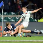 Dan Barley scoring a try in the Varsity Rugby 2018 - photo by Matthew Impey, Wired Photos