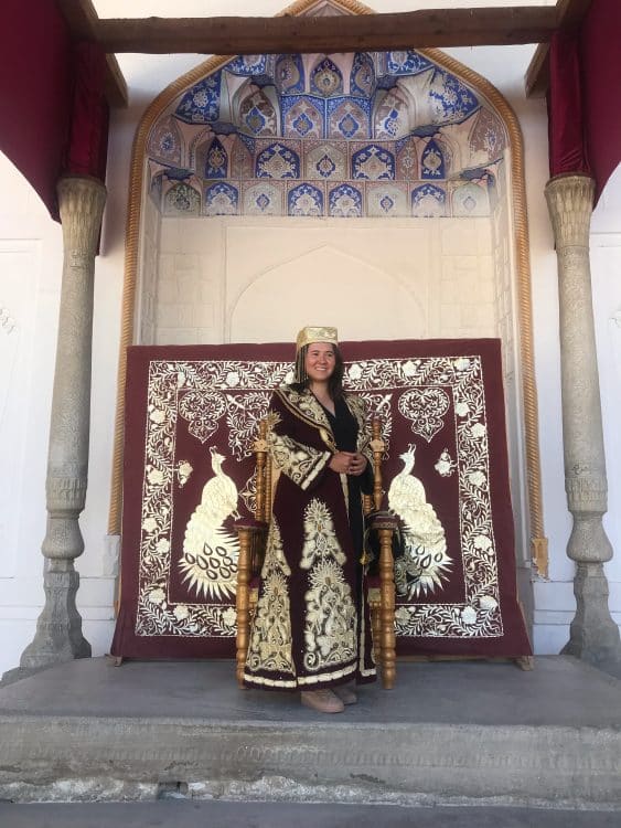 Olga visiting the city of Bukhara