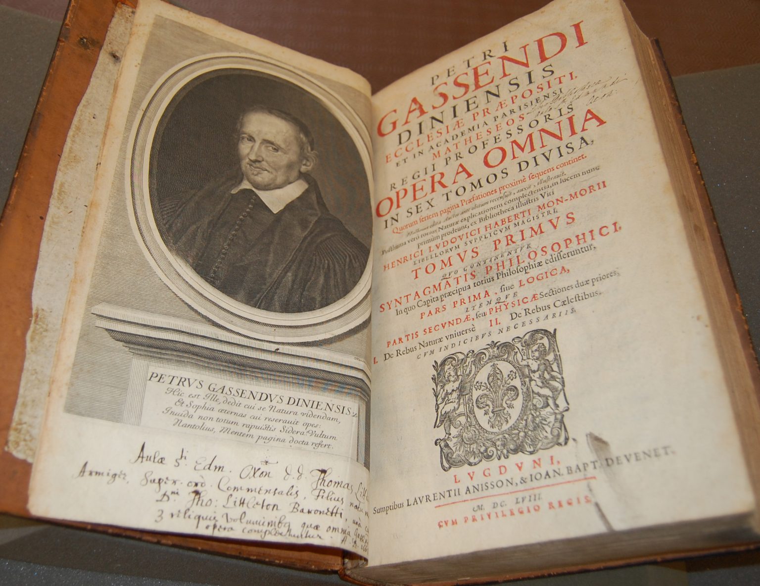 The Old Library's copy of Pierre Gassendi's Opera Omnia