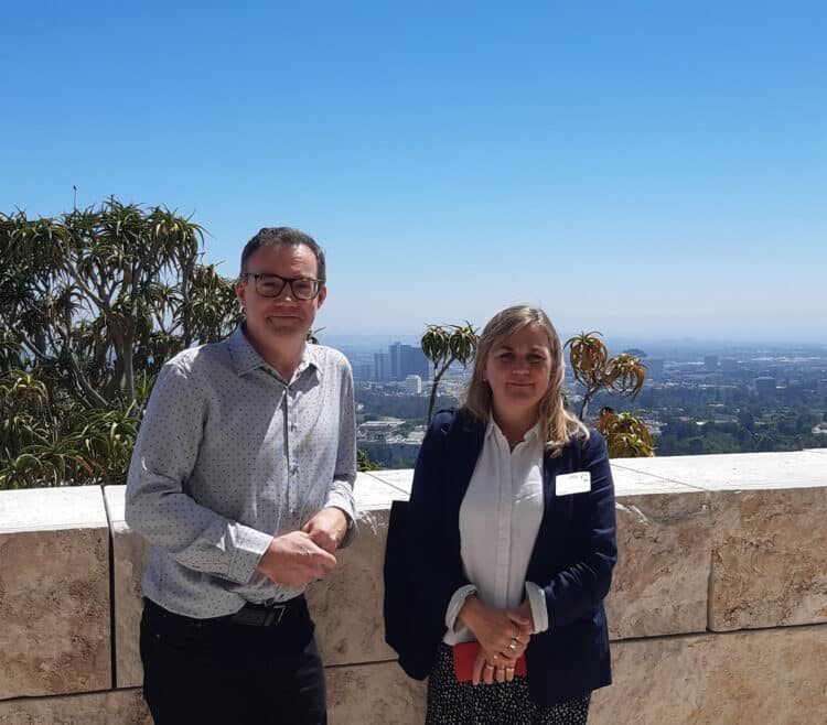 Principal and alumnus, Tom Learner (1984) at the Getty Institute in LA.