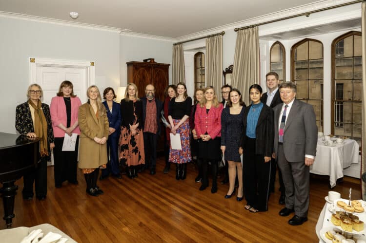 2024 Prize Winners with the Geddes Trust and Principal of St Edmund Hall