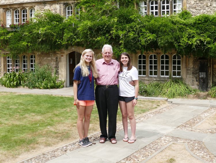 Prof. Chris Armitage with Claire Kenan and Charlotte Lutz