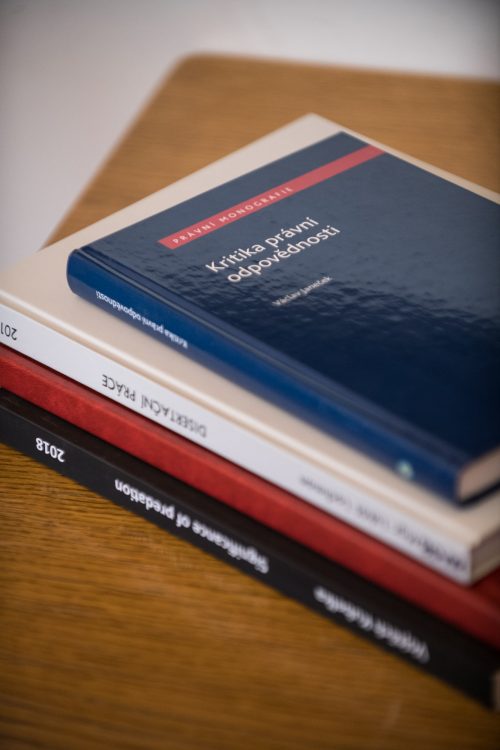 The awarded publications, including Václav Janeček’s book (on the top)